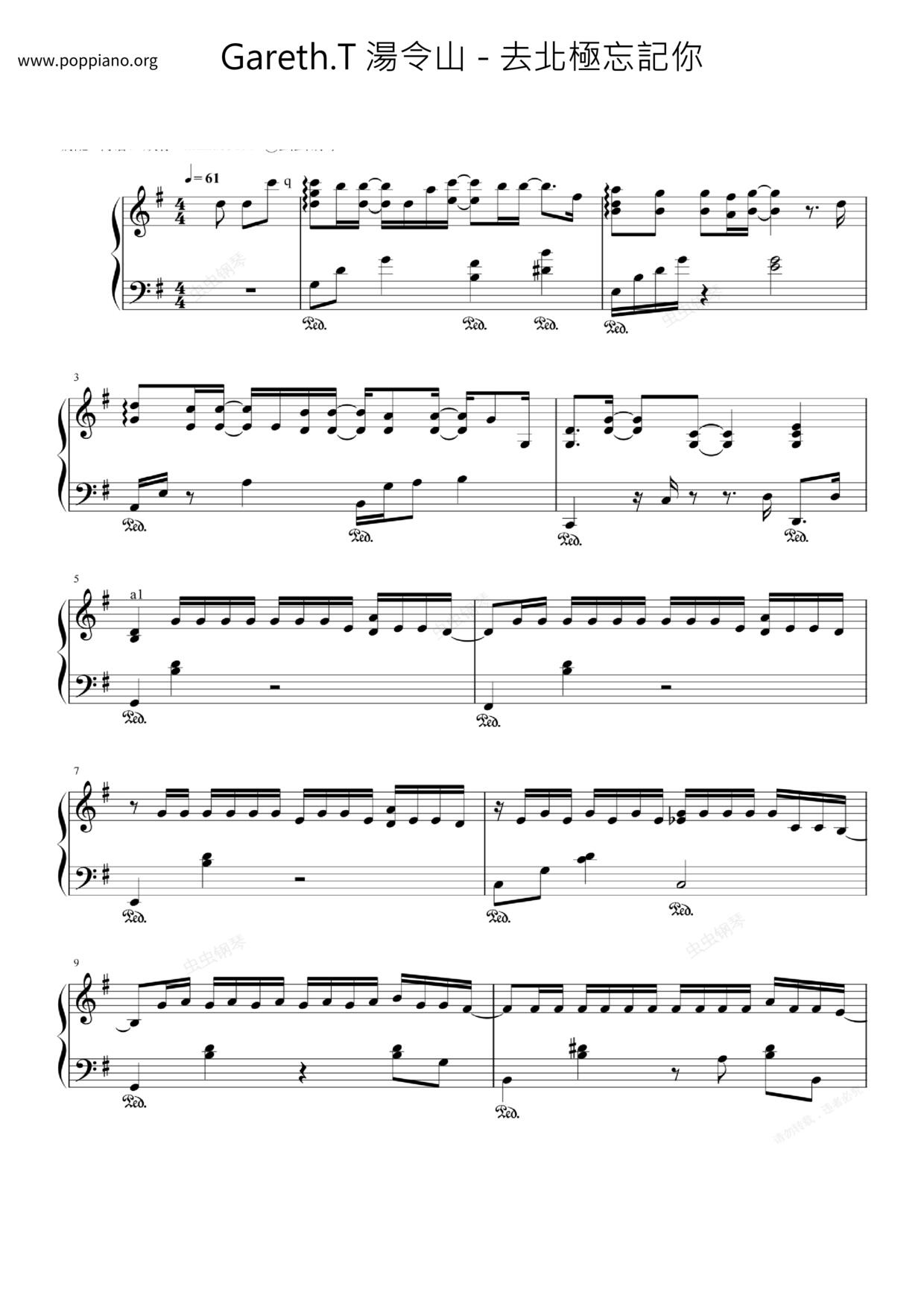 去北極忘記你 Score